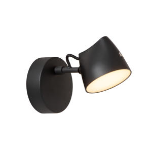 MILNE - Wandlamp - LED Dimb. - 1x8W 2700K - Zwart