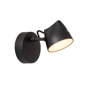 MILNE - Wandlamp - LED Dimb. - 1x8W 2700K - Zwart