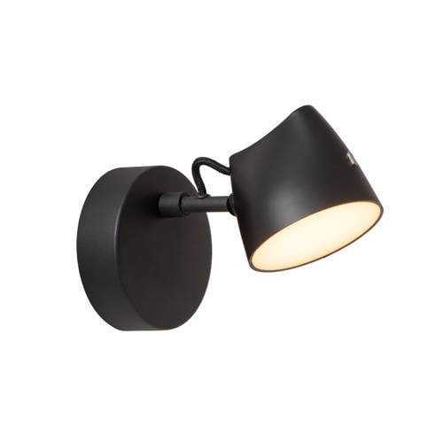 Lucide MILNE - Wandlamp - LED Dimb. - 1x8W 2700K - Zwart afbeelding