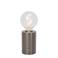 Lucide VIVO - Oplaadbare Tafellamp - Accu/Batterij - Ø 8 cm - LED Dimb. - E27 - 1x1W 2700K - Mat zwart chroom