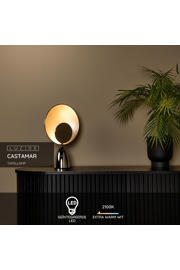 thumbnail: Lucide CASTAMAR - Tafellamp - Ø 25,5 cm - LED - 1x8W 2100K - Chroom