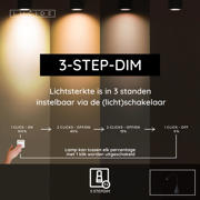 thumbnail: Lucide ZOZY - Bureaulamp - LED 3 StepDim - 1x4W 3000K - Zwart