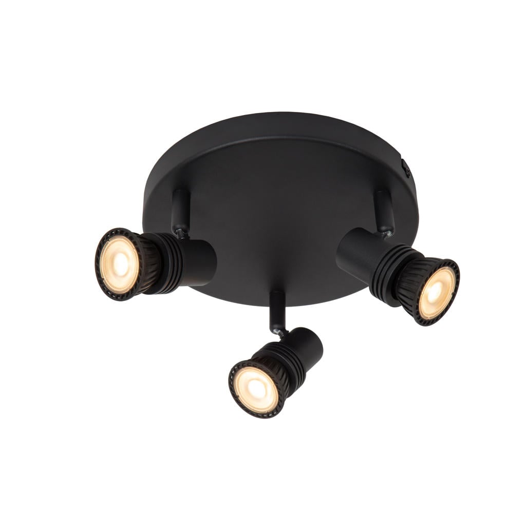 Lucide KIANTI - Plafondspot - Ø 21 cm - 3xGU10 - Zwart