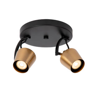 EMILE - Plafondspot - Ø 20 cm - 2xGU10 - Mat Goud / Messing  