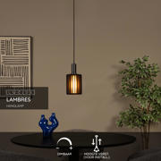 thumbnail: Lucide LAMBRES - Hanglamp - Ø 15 cm - 1xE27 - Zwart