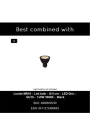 thumbnail: Lucide CLUBS - Wandspot / Wandlamp - 2xGU10 - Zwart