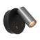 Lucide TONI - Oplaadbare Wandspot / Wandlamp - Accu/Batterij - Ø 8,1 cm - LED Dimb. - CCT - 1x2W 2700K/4000K - Bewegingssensor (uitschakelbaar) - Magnetisch - Grijs ijzer