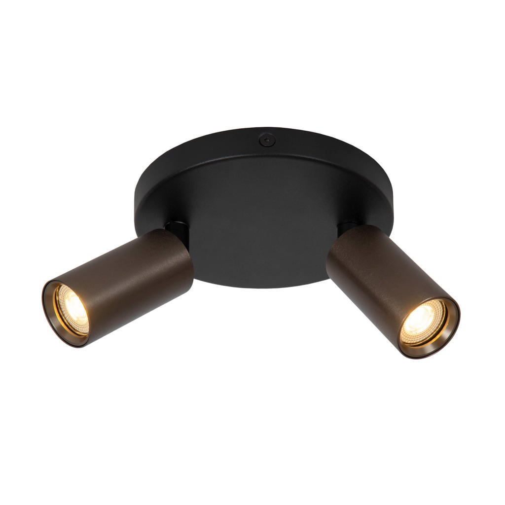 Lucide RITMO - Plafondspot - Ø 15 cm - 2xGU10 (MR11) - Koffie