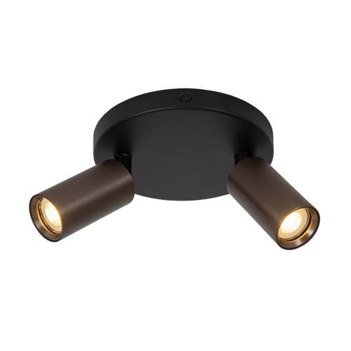Lucide RITMO - Plafondspot - Ø 15 cm - 2xGU10 (MR11) - Koffie afbeelding