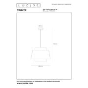 thumbnail: Lucide TRIBUTE - Hanglamp - Ø 60 cm - 1xE27 - Beige