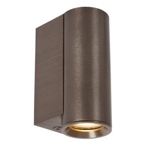 DUPLA - Wandspot / Wandlamp - 1xGU10 (MR11) - Roest bruin