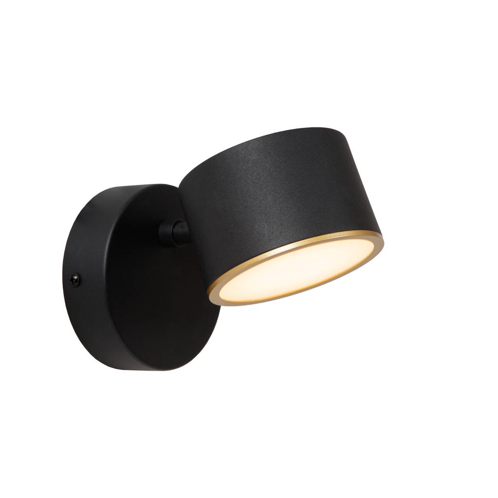 Lucide GIAN - Wandlamp - LED Dimb. - 1x9W 2700K - Zwart