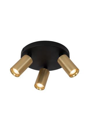 RITMO - Plafondspot - Ø 18 cm - 3xGU10 (MR11) - Mat Goud / Messing