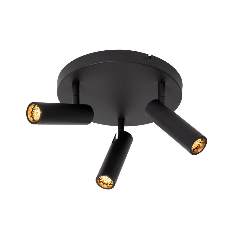Lucide GRADO - Plafondspot - Ø 25 cm - 3xGU10 (MR11) - Zwart