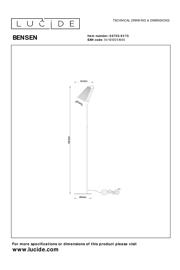 thumbnail: Lucide BENSEN - Vloerlamp - 1xE14 - Naturel