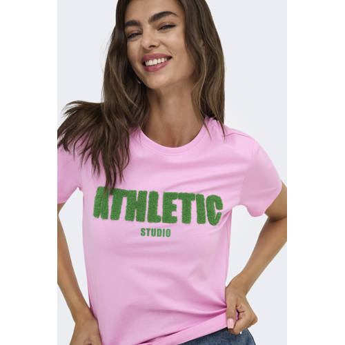 ONLY T-shirt roze afbeelding