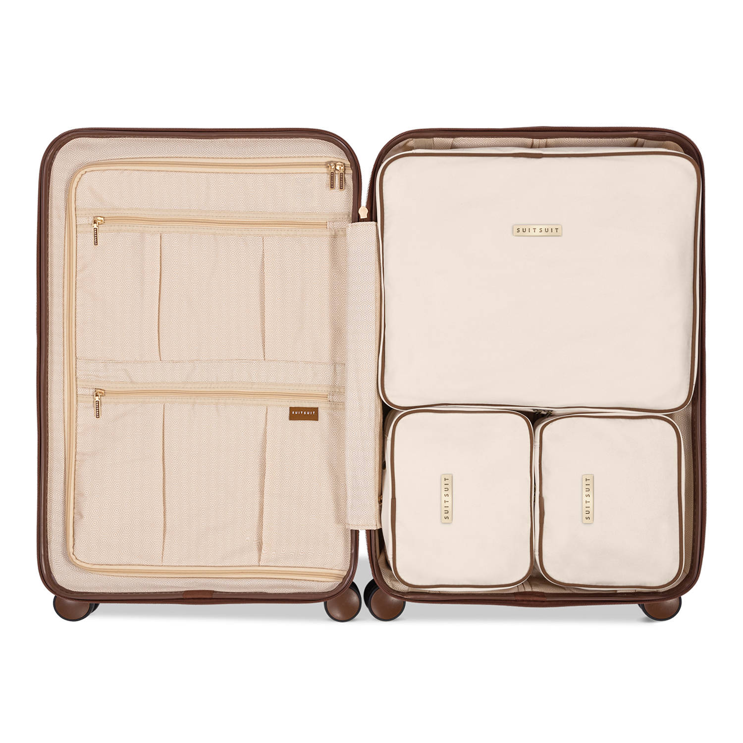 SUITSUIT packing cubes Fab Seventies 66 cm. set van 3 Antique White