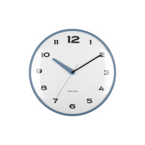 wandklok Brisk Dome blauw 