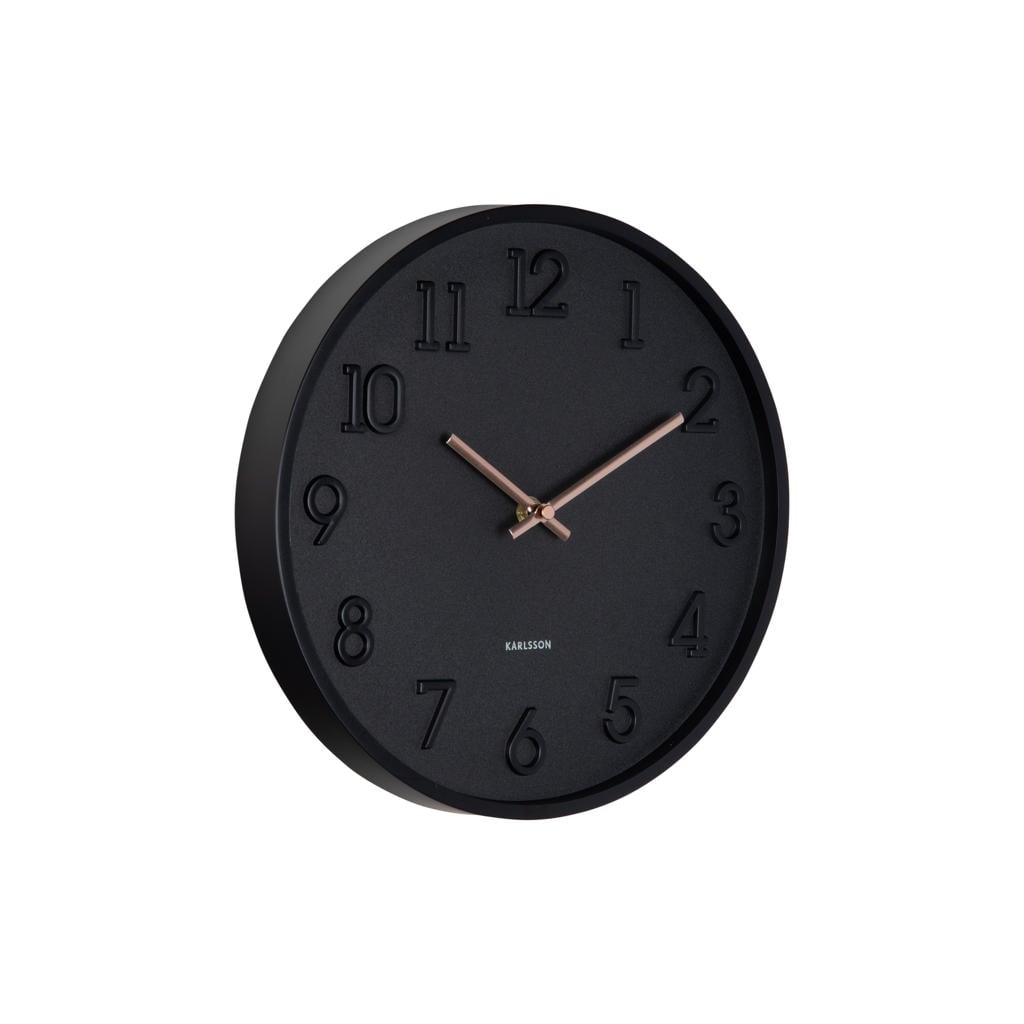 Karlsson wandklok Calma zwart (Ø30 cm)