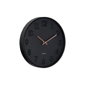 wandklok Calma zwart (Ø30 cm)