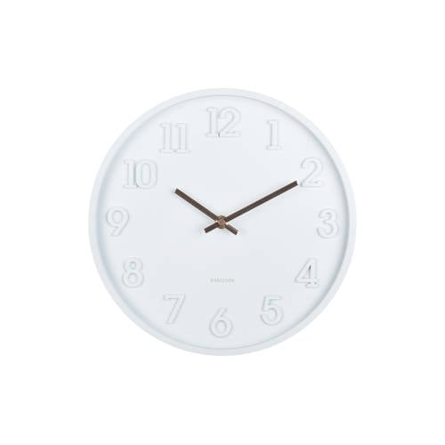 Karlsson wandklok Calma wit - Wit