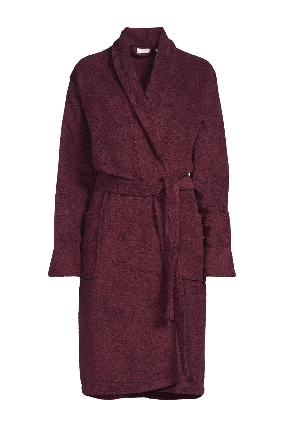 badstof badjas aubergine