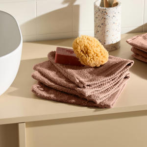 washand warmbruin (set van 4) (15x20 cm)