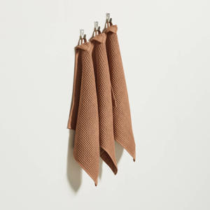 keukendoek wafel warmbruin (50x55 cm) (set van 3) 