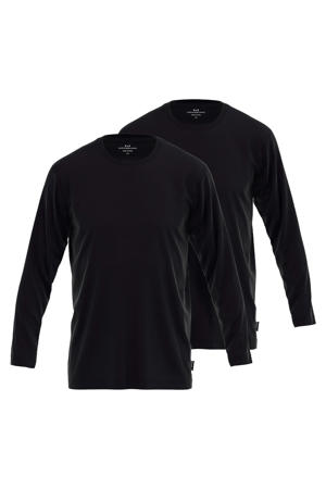 ondershirt (set van 2) zwart
