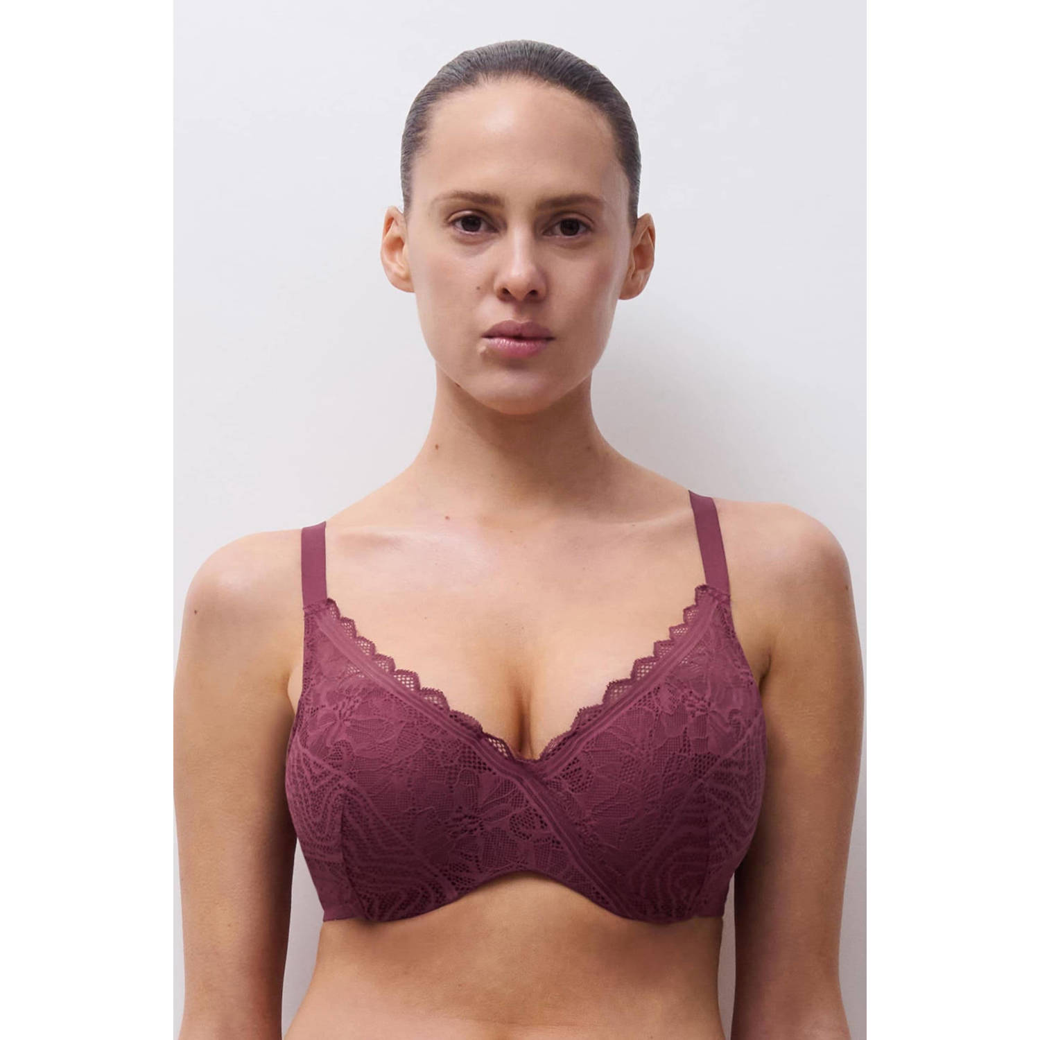 Chantelle EasyFeel voorgevormde beugelbh Floral Touch brique