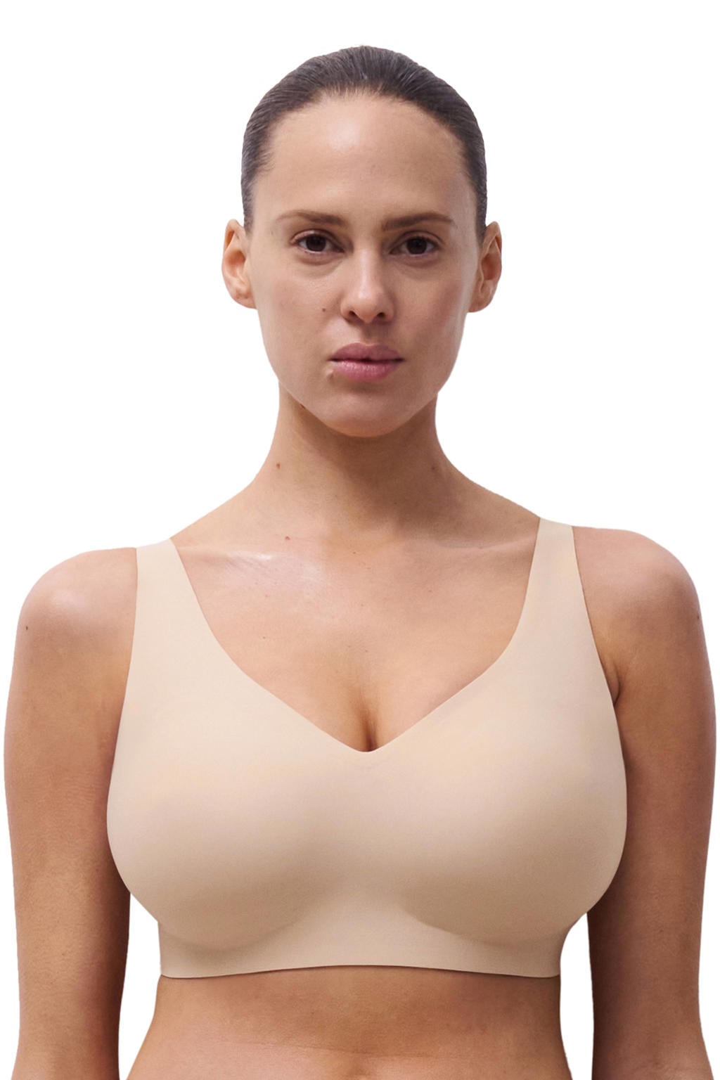 Chantelle seamless niet-voorgevormde bh zonder beugel Soft Stretch Power beige