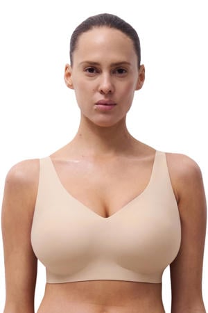 seamless voorgevormde bh zonder beugel Soft Stretch Power beige