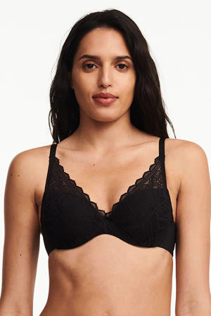 voorgevormde beugelbh Floral Touch zwart