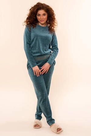 fluwelen pyjama groen