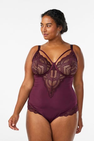 stringbody CAELLA met beugel donkerrood