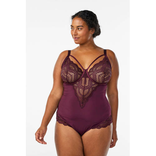 Zizzi stringbody CAELLA met beugel donkerrood afbeelding