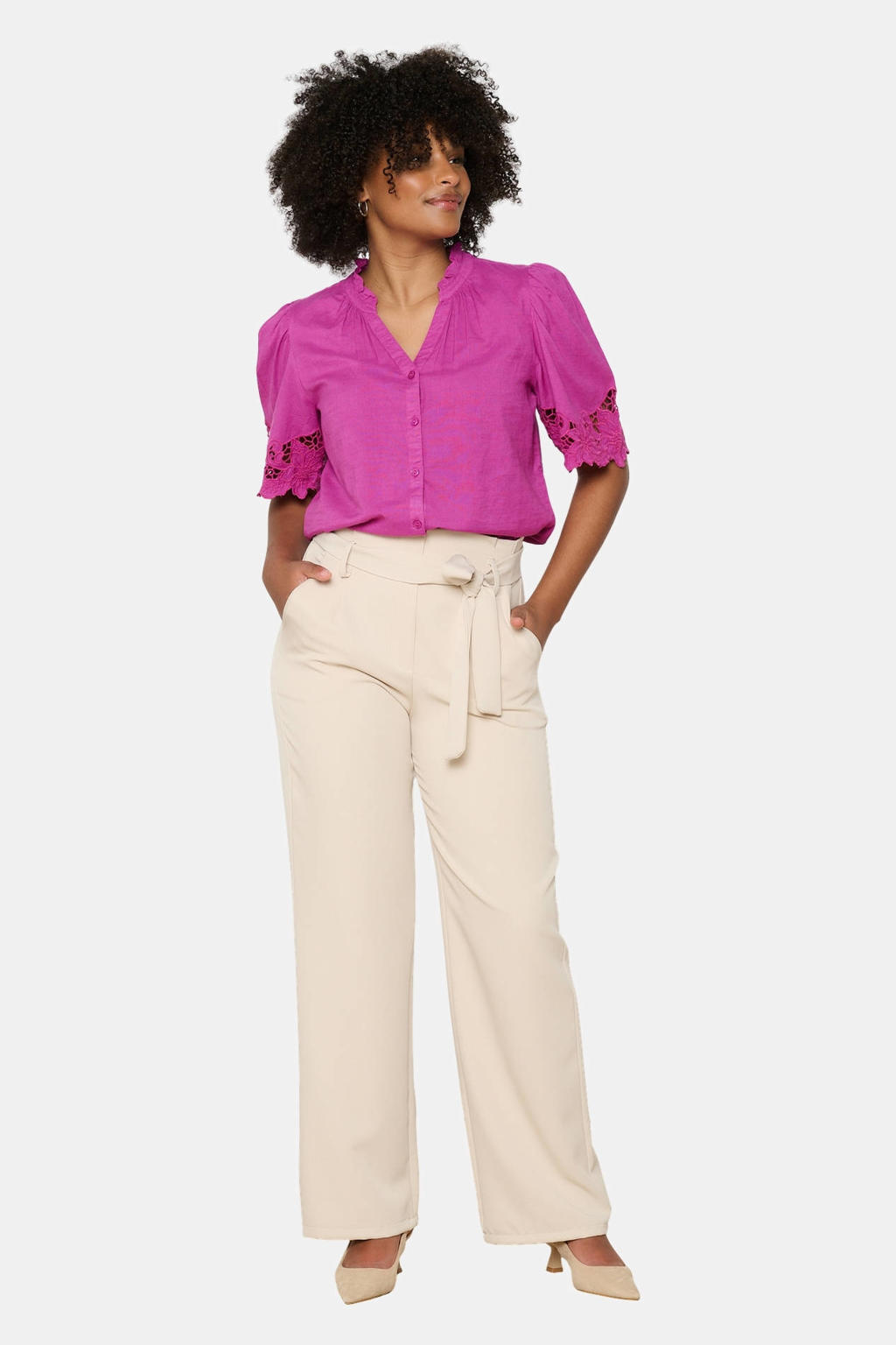 Paprika gebloemde blouse fuchsia Paprika gebloemde blouse fuchsia