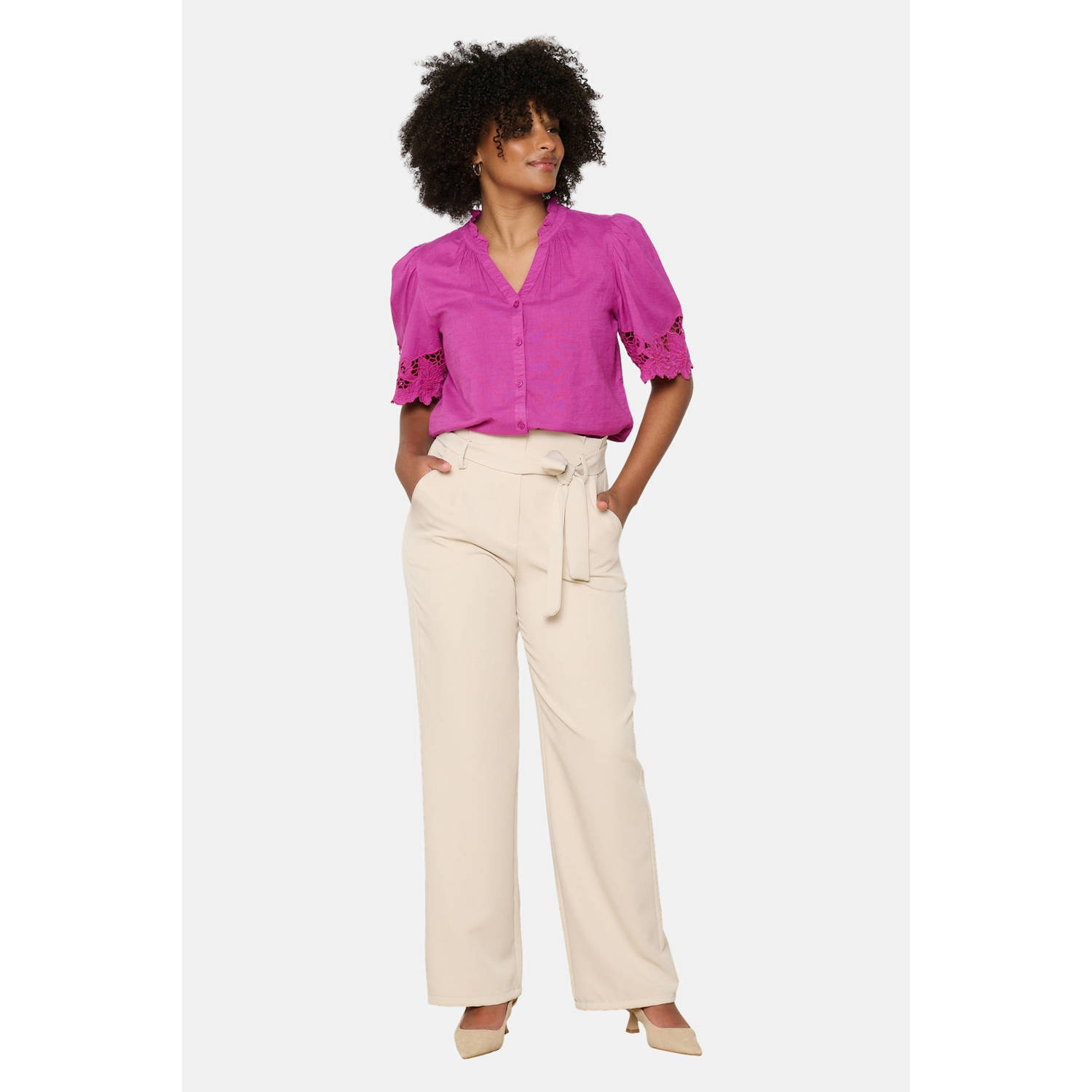 LOLALIZA blouse fuchsia