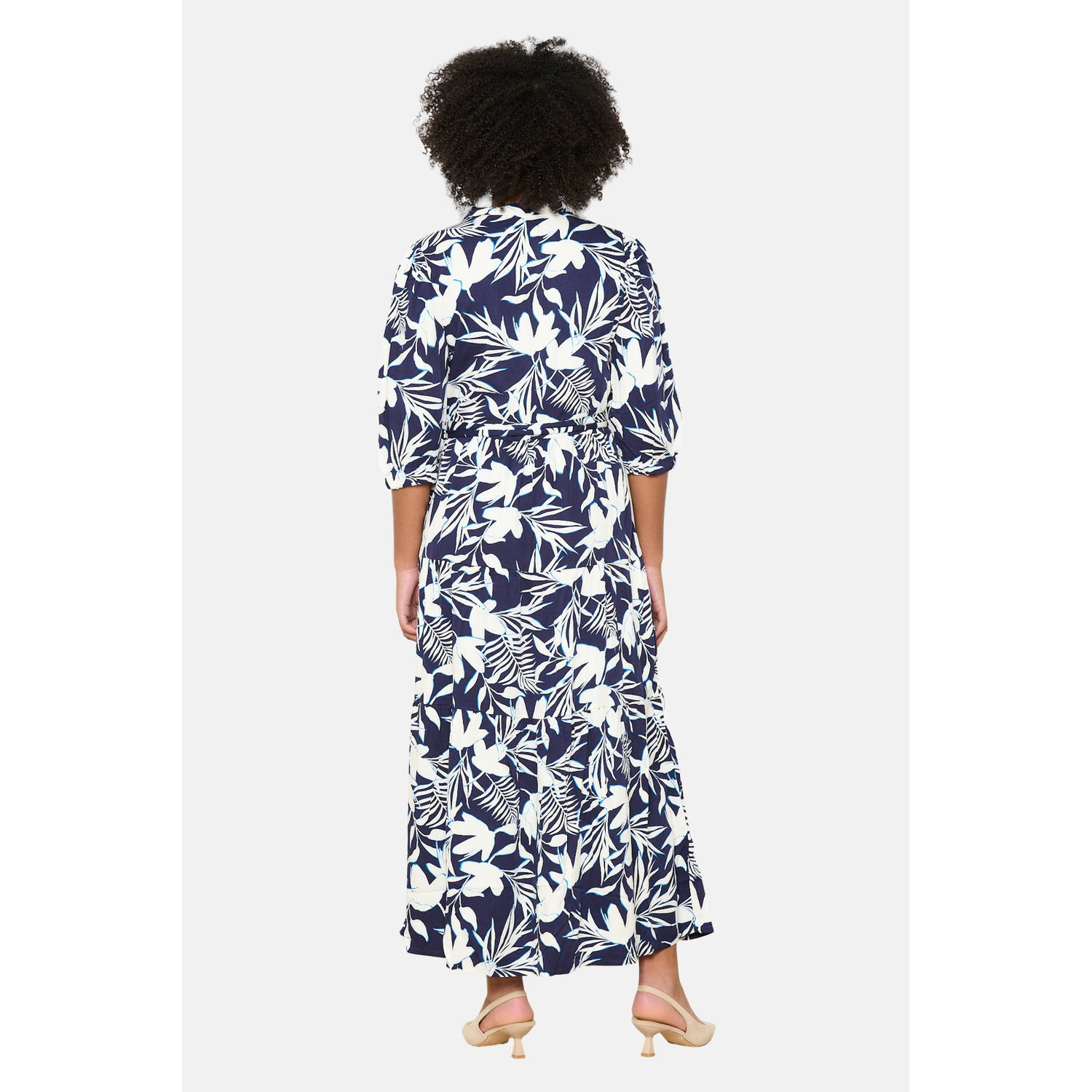 LOLALIZA midi jurk donkerblauw