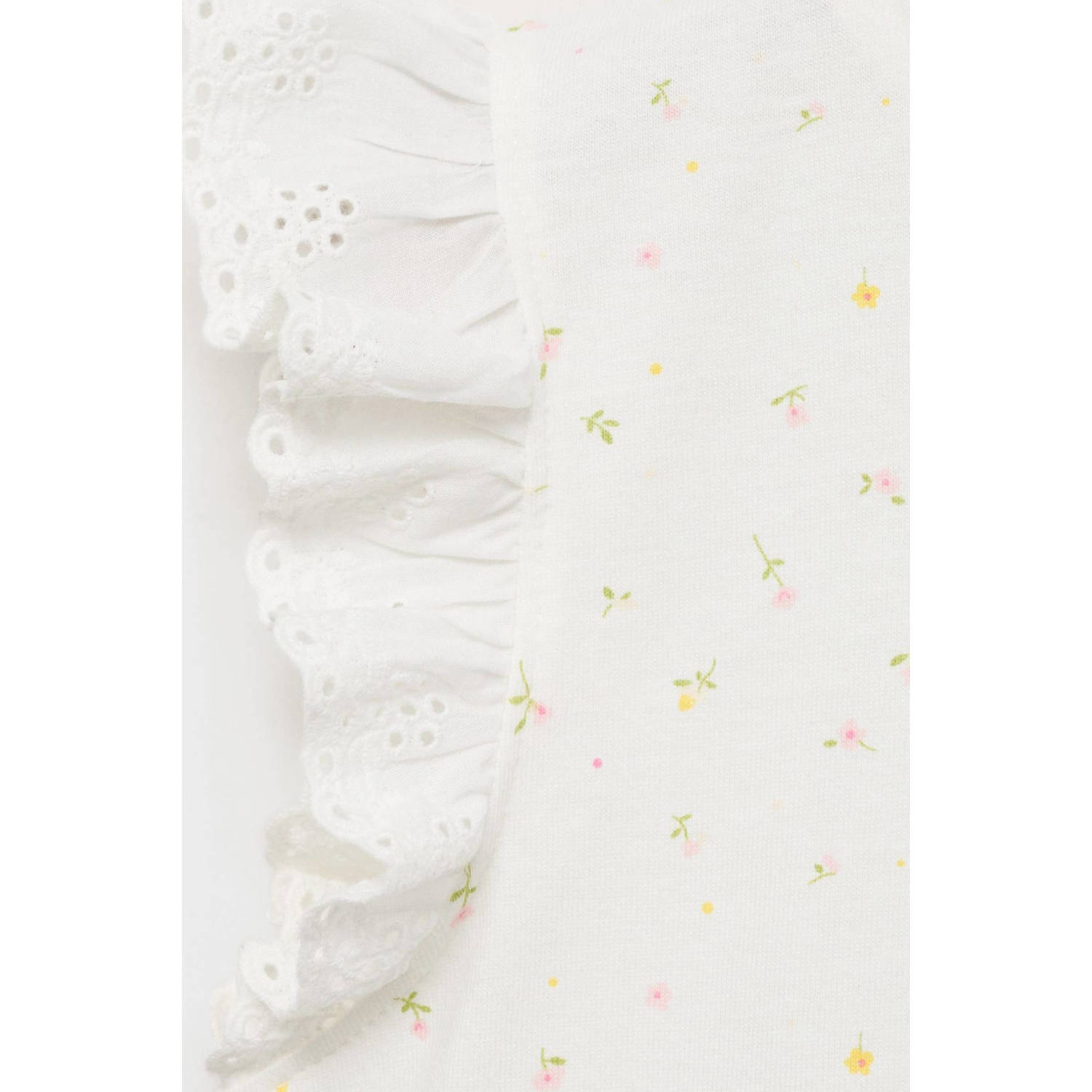 Mango Kids shortama wit broderie