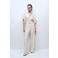 Mango wide leg jumpsuit ecru