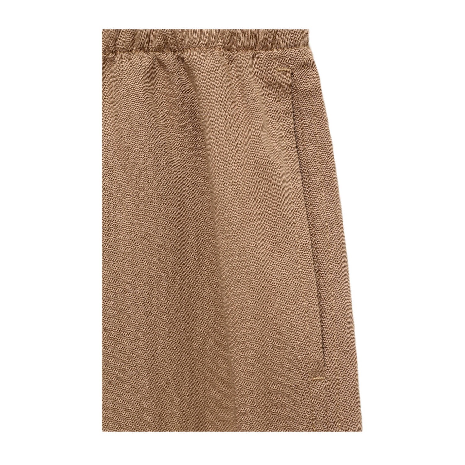 Mango wide leg regular waist broek camel