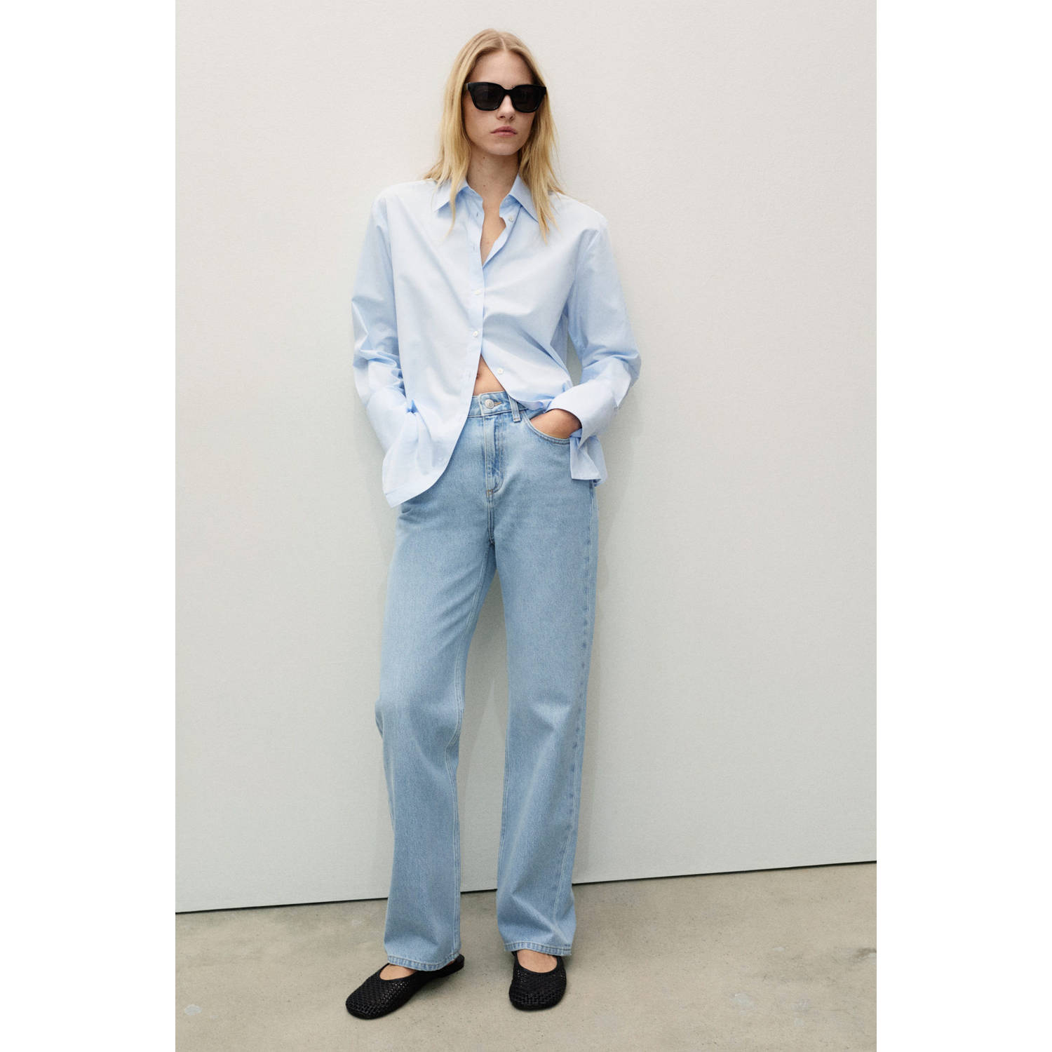 Mango light blue denim