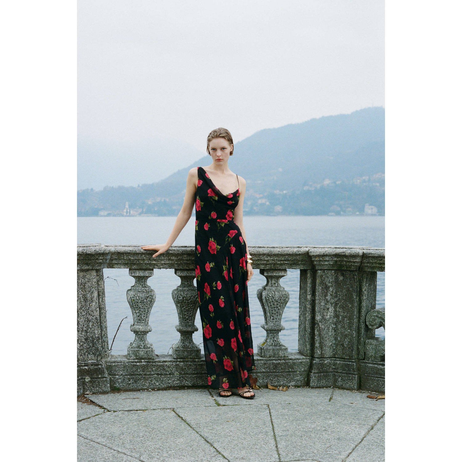 Mango maxi jurk zwart