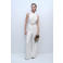 Mango wide leg jumpsuit ecru
