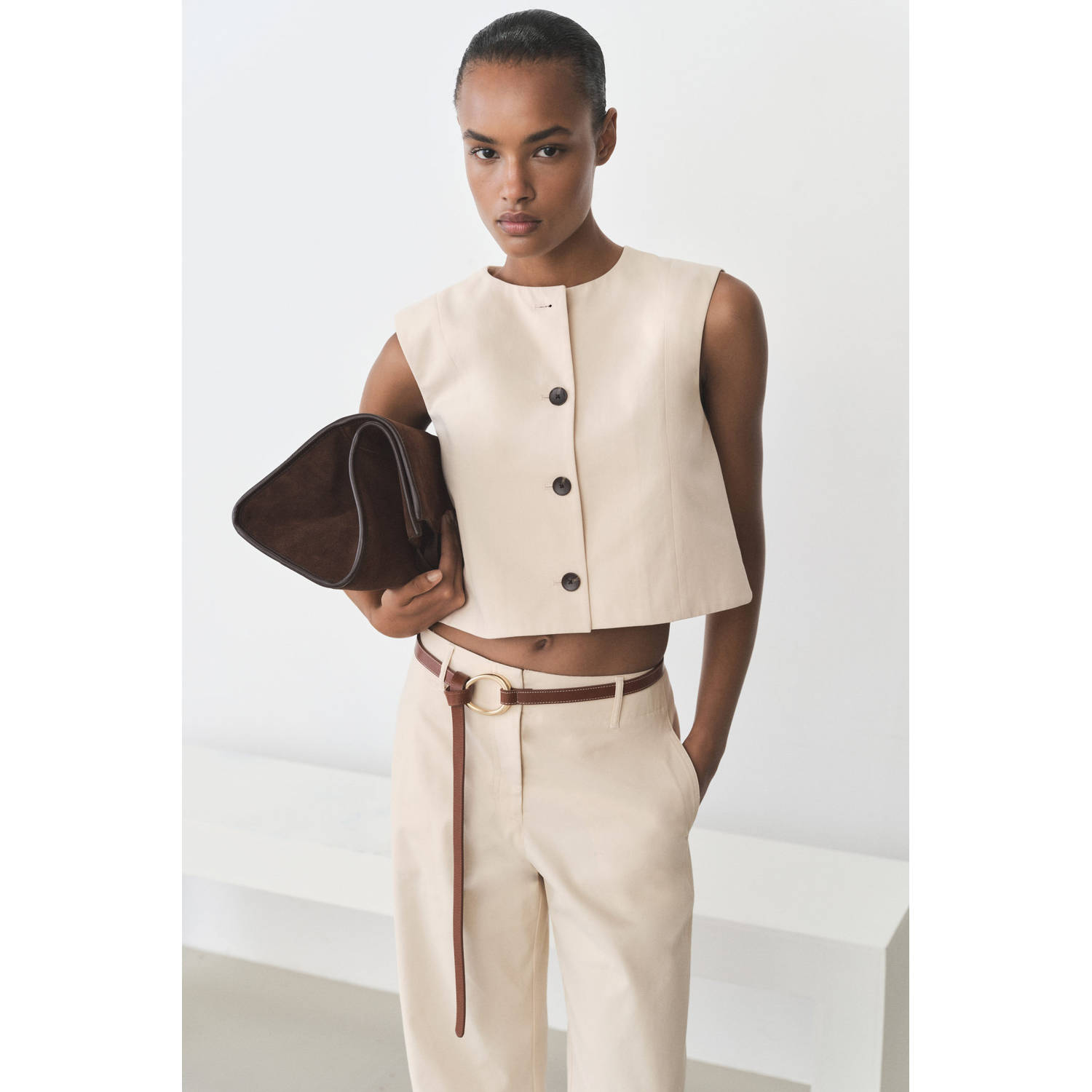 Mango top beige