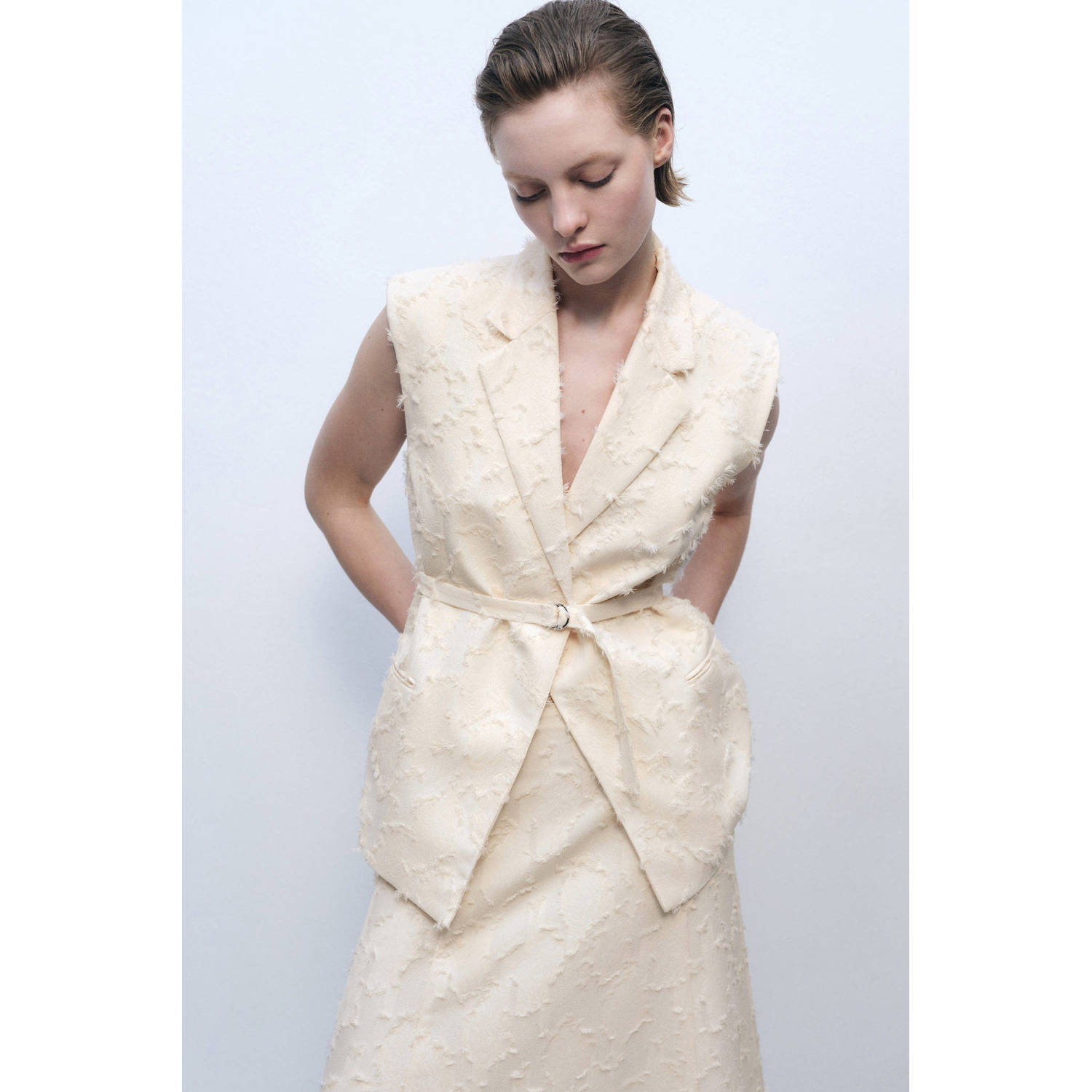 Mango gilet ecru