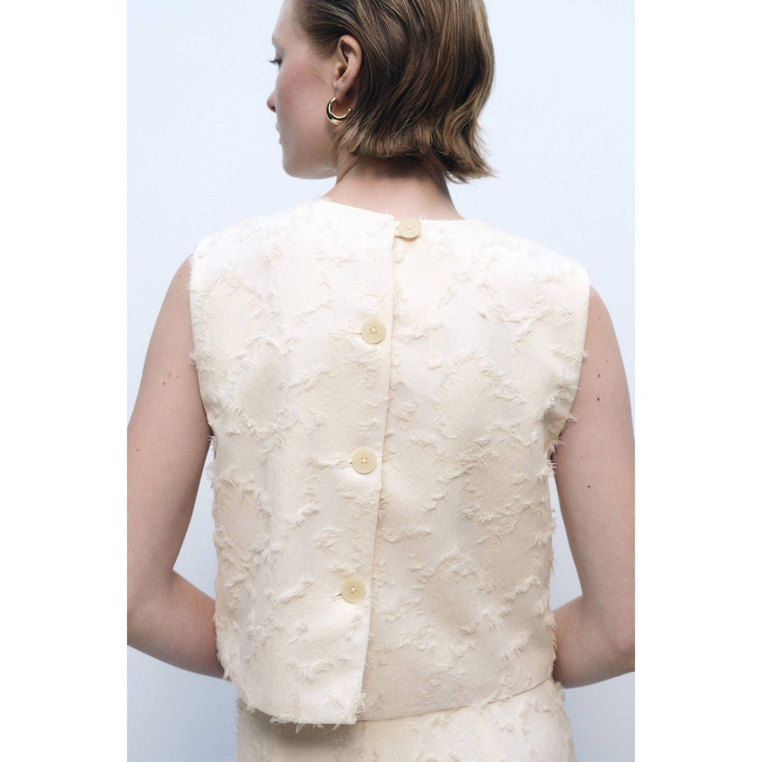 Mango top ecru