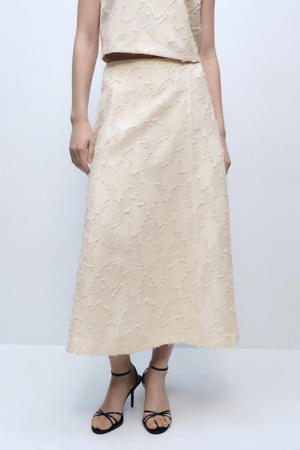 midi rok ecru