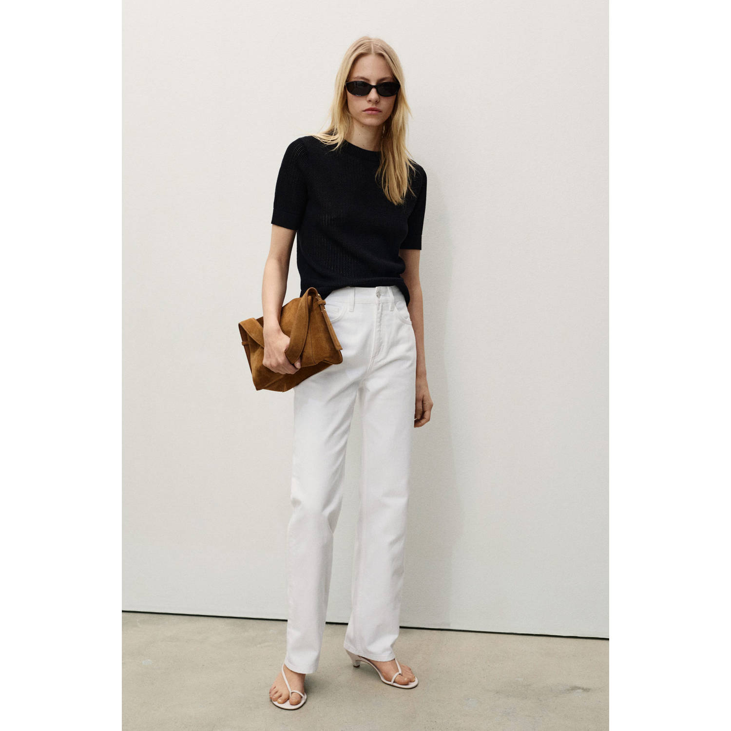 Mango high waist wit